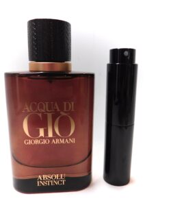 Acqua Di Gio Absolu INSTINCT Armani Cologne Atomizer 8mL Travel SAMPLE Parfum
